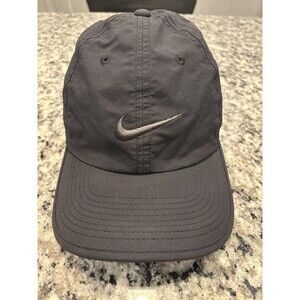 Nike Hat Cap Strap Back Black Dri-FIT Heritage86 Swoosh Men Lightweight Running